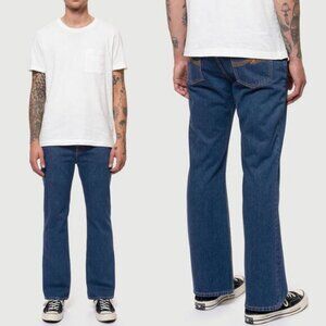 NWT NUDIE JEANS Hazy Hank Slim Fit Bootcut Men's Jean Size 31 x 30 True Blue